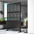 Modern Shade 4x6 FT Metal Privacy Screen - Geo Forest