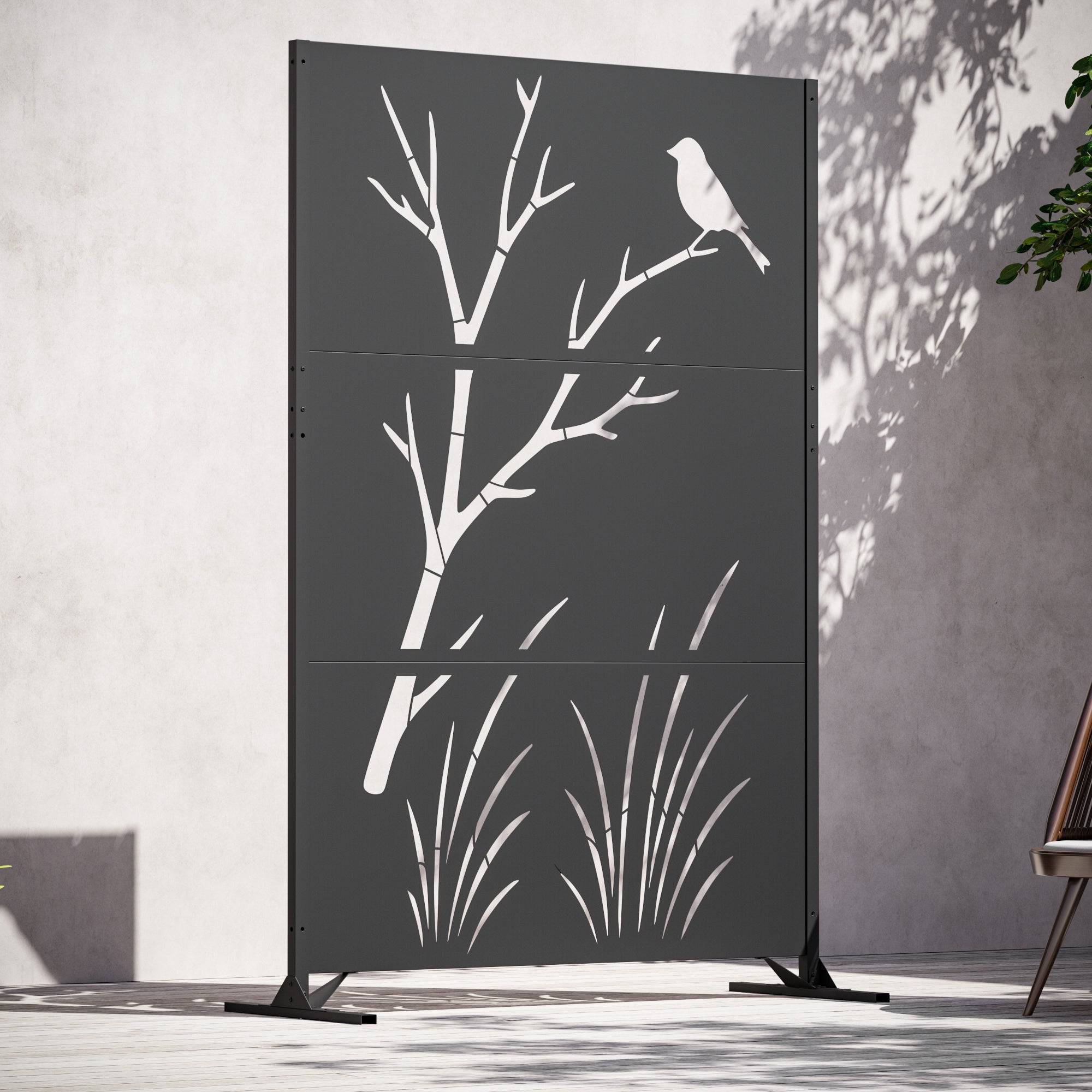 Modern Shade 4x6 FT Metal Privacy Screen - Perch & Meadow