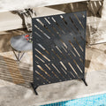Modern Shade 4x6 FT Artistic Metal Privacy Screen - Slant Linea