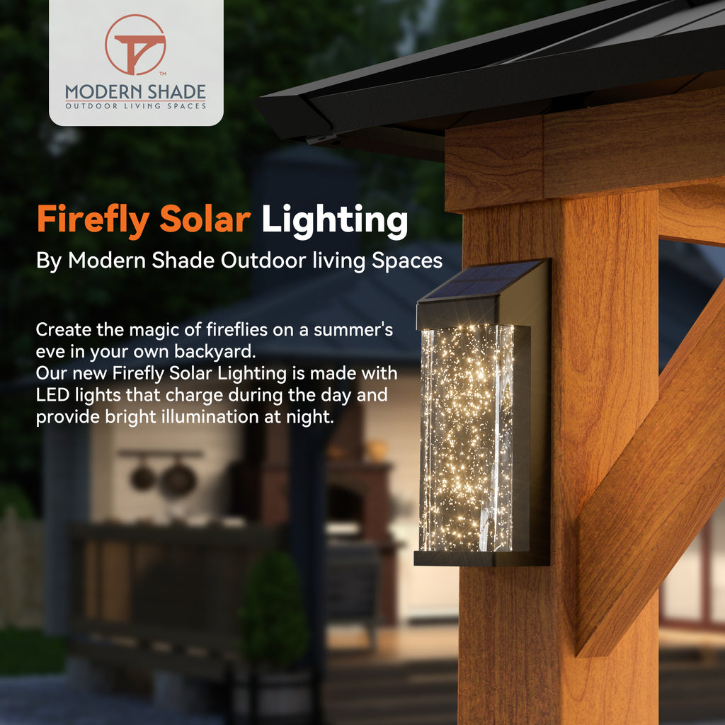 Modern Shade Hardtop Gazebo 12' x 14' with 4 LED Lights, Permanent Gazebo with Double Galvanized Steel Roof for Outdoor Backyard, Brown