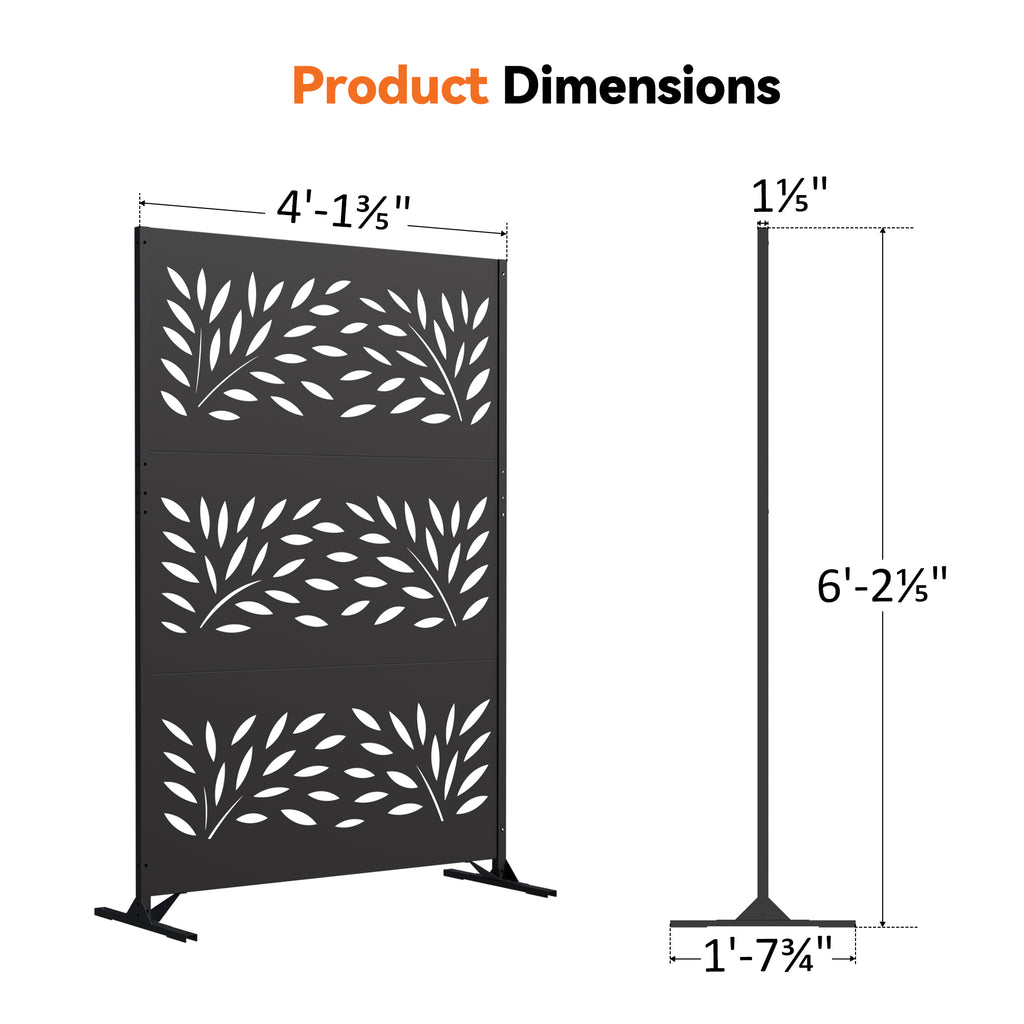 Modern Shade 4x6 FT Artistic Metal Privacy Screen - Space Division