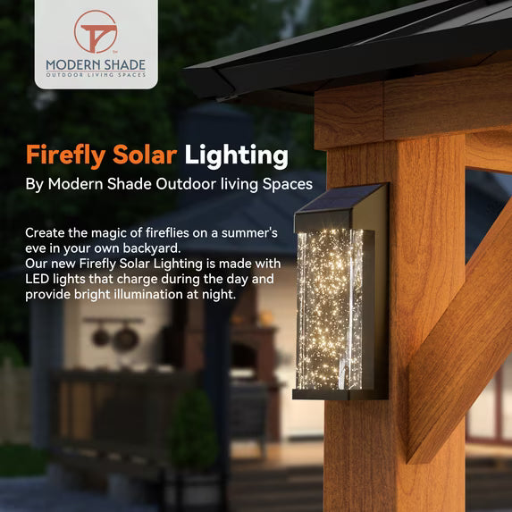 Modern Shade Horizon 12' x 24' Wood-Grain Hardtop Gazebo with LED Lights, Double Roof and Curtains