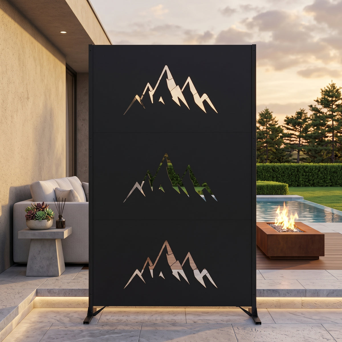 Modern Shade 4x6 FT Metal Privacy Screen - Summit Horizon