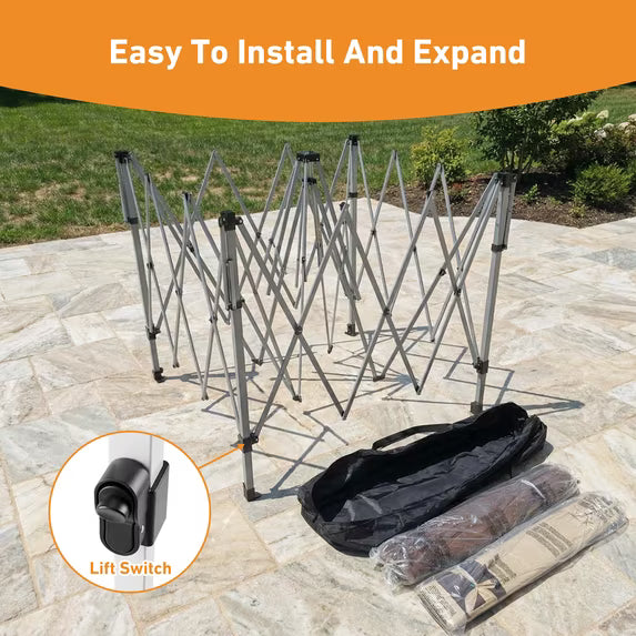 Pop Up Gazebo11'x11', Double Ventilated Roof, Waterproof UV Protected Canopy with Mosquito Netting, Portable Party Tent with Backpack