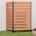 Modern Shade 5'x3' Natural Wood Privacy Fence Screen (2 Panel) - Outdoor Deck/Balcony Panel, Conceals Trash Cans/AC