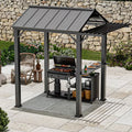 Modern Shade 6' x 8' Metal Gazebo with Galvanized Steel Roof, Rust-Resistant, UV Blocking, Waterproof Design