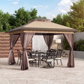 Pop Up Gazebo11'x11', Double Ventilated Roof, Waterproof UV Protected Canopy with Mosquito Netting, Portable Party Tent with Backpack